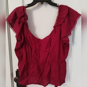 Burgundy top